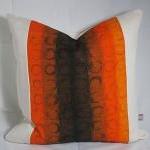 Vintage Modern 1970s Retro Orange Cushion Cover,..