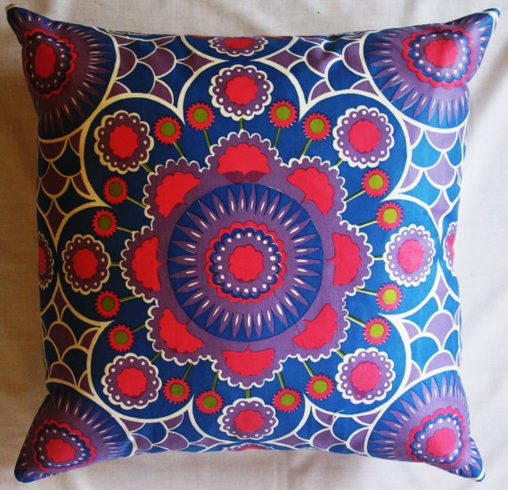 Retro Psychedelic 1960/70s Pillow Cover 21" X 21" Retro Scatter Cushion